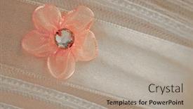  Presentation with satin - Presentation theme consisting of satin-ribbon-and-delicate-flower background and a mint green colored foreground