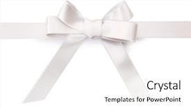  Presentation with satin - Audience pleasing slides consisting of satin ribbon bow isolated backdrop and a white colored foreground