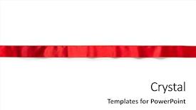  Presentation with ripples - Theme with satin ribbon isolated on white background and a white colored foreground