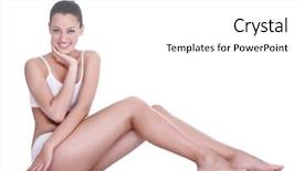  Presentation with skin - Amazing slide set having satisfied with her skin full backdrop and a white colored foreground