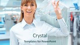  Presentation with cleaning service - Cool new PPT theme with satisfied woman customer getting clean backdrop and a sky blue colored foreground