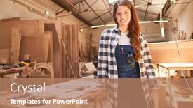  Presentation with apprentice retail - Beautiful theme featuring satisfied-young-woman backdrop and a coral colored foreground