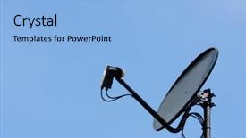  Presentation with satellite dish - Slide deck with sattelite - satellite dish background and a light blue colored foreground