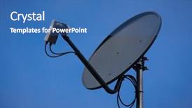  Presentation with satellite dish - Audience pleasing slide deck consisting of sattelite - satellite dish backdrop and a ocean colored foreground