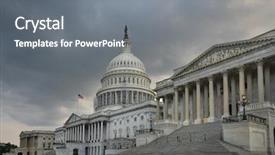  Presentation with united states capitol building - Beautiful slide deck featuring saturate - united states capitol building backdrop and a gray colored foreground