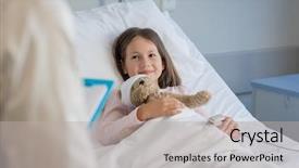  Presentation with oxygen - Amazing theme having saturated probe resting on hospital backdrop and a light gray colored foreground