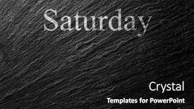  Presentation with chalk - Presentation consisting of saturday-chalk-text-on-black background and a black colored foreground