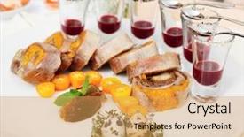  Presentation with quail - Amazing theme having sauce and quail egg backdrop and a yellow colored foreground