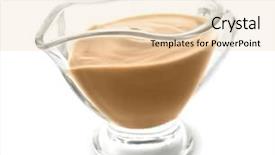  Presentation with white torn paper on gray - Amazing theme having sauce boat with turkey gravy backdrop and a lemonade colored foreground