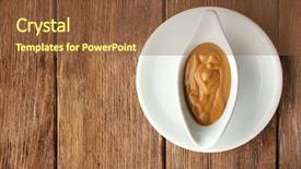  Presentation with sauce - PPT layouts featuring sauce boat with turkey gravy background and a tawny brown colored foreground