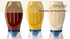  Presentation with sauce - PPT layouts featuring sauce-bottle-isolated-on-white background and a lemonade colored foreground