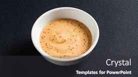  Presentation with sauce - Amazing presentation theme having sauce-in-the-bowl backdrop and a dark gray colored foreground
