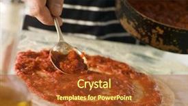  Presentation with base - Beautiful presentation featuring sauce onto a pizza base backdrop and a red colored foreground