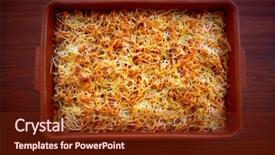  Presentation with italian food - Amazing slide set having sauce recipe on clay tray backdrop and a tawny brown colored foreground