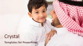  Presentation with relaxing - Cool new PPT layouts with saude - adorable little arabian boy backdrop and a lemonade colored foreground