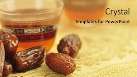  Presentation with eastern - Amazing presentation design having saude - black coffee with dates backdrop and a yellow colored foreground