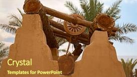  Presentation with riyadh - PPT theme featuring saude - streets of the old city background and a red colored foreground