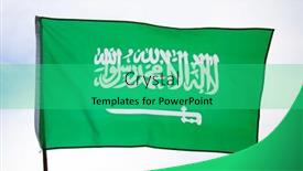  Presentation with saudi arabia - Presentation theme featuring saudi-arabia-flag-statement-translation background and a teal colored foreground