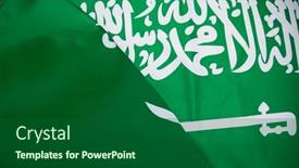  Presentation with saudi arabia - Presentation design featuring saudi-arabia-flag-use background and a forest green colored foreground