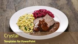  Presentation with german - PPT theme featuring sauerbraten-a-german-national-dish background and a  colored foreground