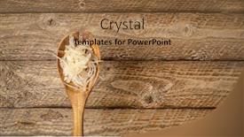  Presentation with probiotics - PPT theme enhanced with sauerkraut-fermented-cabbage background and a coral colored foreground