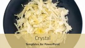  Presentation with fermented food - Beautiful slide set featuring sauerkraut-on-an-isolated-black backdrop and a yellow colored foreground