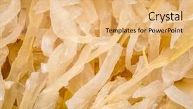  Presentation with risk management top view - Slides with sauerkraut white fermented cabbage macro background and a yellow colored foreground