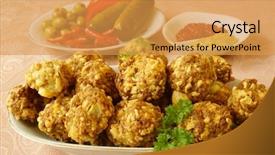  Presentation with cheddar - PPT theme with pickleball - sausage balls with cheddar background and a yellow colored foreground