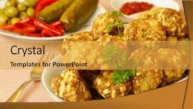  Presentation with cheddar - Colorful slides enhanced with pickleball - sausage balls with cheddar backdrop and a yellow colored foreground