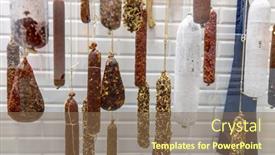  Presentation with wine shop and barrel - Audience pleasing presentation theme consisting of sausage-in-a-shop-window backdrop and a violet colored foreground