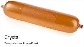  Presentation with plastic - Amazing slide deck having sausage paste wrapped on plastic backdrop and a white colored foreground
