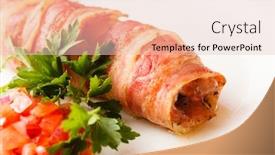  Presentation with bacon - Audience pleasing theme consisting of sausage-wrapped-in-bacon backdrop and a lemonade colored foreground