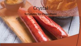  Presentation with german - PPT theme consisting of sausaged with mustard and fru background and a  colored foreground