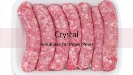  Presentation with sausages - Slide deck enhanced with sausages on a white background background and a coral colored foreground