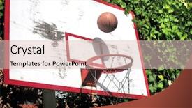  Presentation with basketball - Beautiful slide deck featuring saut en hauteur athletisme - image of playing basketball backdrop and a  colored foreground