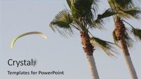  Presentation with seaport - PPT layouts having saut en hauteur athletisme - paragliders flying in the evening background and a  colored foreground