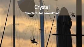  Presentation with seaport - Audience pleasing slide deck consisting of saut en hauteur athletisme - paragliders flying in the evening backdrop and a  colored foreground