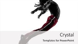  Presentation with fitness - Audience pleasing PPT layouts consisting of saut en longueur - one african man exercising fitness backdrop and a white colored foreground