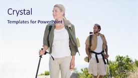  Presentation with mountain hiking - Beautiful slides featuring closeup of a child s handicraft figurines made of toilet paper rolls and a clay pumpkin backdrop and a tawny brown colored foreground.