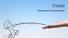  Presentation with pole - Beautiful slides featuring saut la perche athletisme - funny caricature of man jumping backdrop and a light blue colored foreground