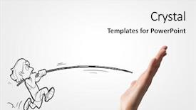  Presentation with jumping mouse - Beautiful presentation featuring saut la perche athletisme - funny caricature of man jumping backdrop and a white colored foreground