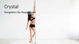  Presentation with pole - Audience pleasing slides consisting of saut la perche athletisme - girl athlete pole poledance concept backdrop and a white colored foreground