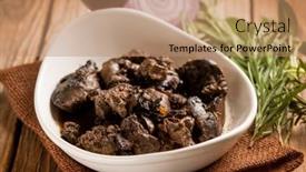  Presentation with liver - Slide deck featuring sauteed-chicken-liver-with-herbs background and a coral colored foreground