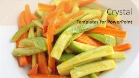  Presentation with carrots - Colorful theme enhanced with sauteed-julienned-courgettes-carrots backdrop and a yellow colored foreground