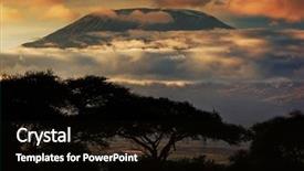  Presentation with kenya - Audience pleasing PPT layouts consisting of savane - mount kilimanjaro and clouds line backdrop and a black colored foreground