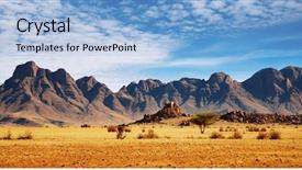  Presentation with rocks - Cool new presentation theme with savane - rocks of namib desert namibia backdrop and a light blue colored foreground