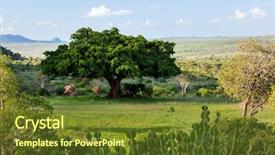  Presentation with west africa - Amazing slide set having savanna bush landscape in africa backdrop and a tawny brown colored foreground