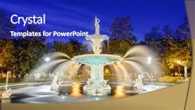  Presentation with savannah - Colorful theme enhanced with savannah georgia usa at forsyth backdrop and a royal blue colored foreground