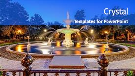  Presentation with savannah - Slide deck enhanced with savannah georgia usa at forsyth background and a cobalt blue colored foreground