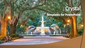  Presentation with savannah - Cool new presentation theme with savannah georgia usa at forsyth backdrop and a tawny brown colored foreground